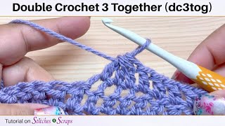 Double Crochet 3 Together dc3tog [upl. by Roter813]