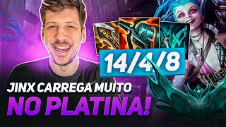 JINX CARREGA FÁCIL COM ESSA BUILD NO PLATINA  DO FERRO 4 AO DESAFIANTE 19 [upl. by Mylan]