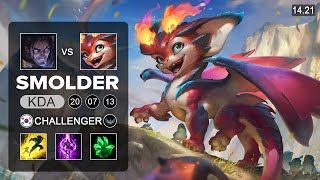 Smolder vs Sylas Mid  KR Challenger  Patch 1421 Season 14 [upl. by Ydnolem]