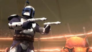 Jango Fett vs Borhek Outland Station [upl. by Emiatej833]