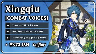 Xingqiu  All Combat Voice Lines ENGLISH Voice Over  Genshin Impact  M0har1b [upl. by Narcis67]