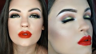 Green Christmas GLAM Makeup Tutorial  Collab with Makeup by Tessy [upl. by Sato]