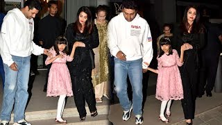 Aaradhya Bachchan DIFFICULTY In Walking Aishwarya Rai Holds Her Hands  Abhishek Bachchan Birthday [upl. by Lynnea]