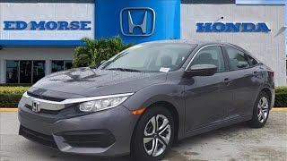 Certified 2017 Honda Civic West Palm Beach Juno FL HR7200  SOLD [upl. by Nnylasor]