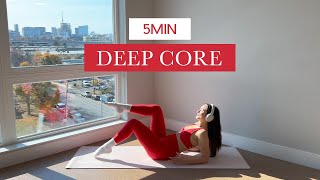 5MIN Deep Core amp Ab Pilates  tone amp strengthen  beginner friendly  verbal cues madeleineabeid [upl. by Mccourt]