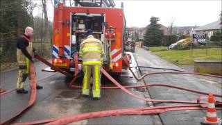 Brandweer terplaatse bij wateroverlast in Schinveld [upl. by Akim142]