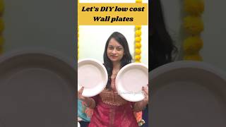 Let’s DIY Low cost Wall Plates🧡 shorts diycrafts terracotta trending art lippanarthomedecor [upl. by Darill]