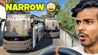 EXTREME NARROW ROAD BUS DRIVE with NavritGaming8 in Euro Truck Simulator 2  Cammus C12 [upl. by Maite]