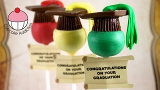 Make Easy Graduation Hat Cake Pops A Cupcake Addiction How To Tutorial [upl. by Thad200]