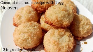 coconut macaroons recipe without oven  NoOvenCooking coconutmacaroons [upl. by Gypsie]