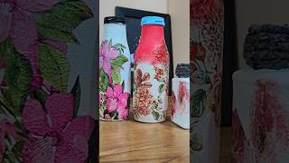 Decoupage Art on bottles [upl. by Ruthi696]