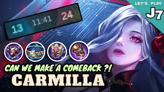 Tough Match Until The End Carmilla Tank Build Gameplay [upl. by Secnarf]