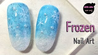 Frozen Nail Art with Snowflakes Tutorial [upl. by Elinore]