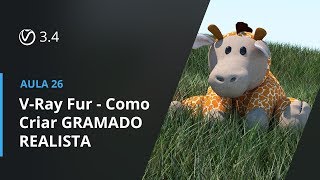 Vray 34 para SketchUp  Aula 26 VRay Fur Bônus Como Criar GRAMADO REALISTA no Vray 34 [upl. by Anivram554]