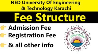 NED University of Engineering amp Technology Karachi Fee Structure 2024 Registration Admission Fee [upl. by Nerro883]