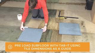 Damage free Carpet Tile Installation with IOBAC TabIt® [upl. by Wattenberg]