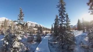 360 view Policemans Creek Trail Canmore Alberta [upl. by Pubilis]