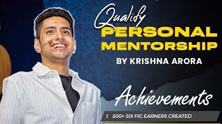 730 perasonal mentorship by Krishna Arora sir businesstips [upl. by Nosahc]