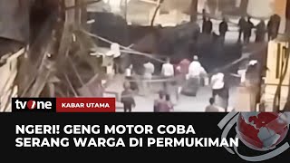 Makin Meresahkan Geng Motor di Sunter Bentrok dan Mencoba Menyerang Warga  Kabar Utama tvOne [upl. by Enelegna]