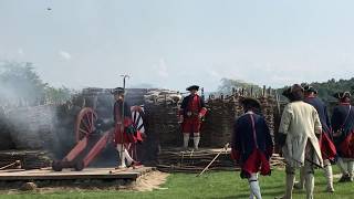 Firing the cannon at Fort Ticonderoga [upl. by Bradstreet]