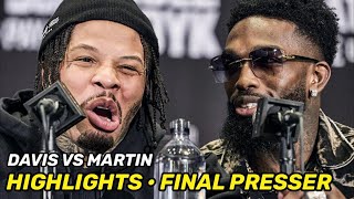 HIGHLIGHTS  Gervonta Davis vs Frank Martin • HEATED Final Press Conference TRASH TALK [upl. by Atsahs622]