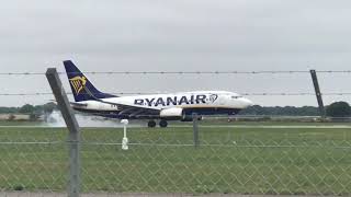 Doncaster Sheffield airport plane spotting freebird airlines Norwegian tui Flybe Ryanair training [upl. by Vtarj]