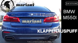 BMW m550i G30 I Klappenauspuff Sound by mariani Tuning [upl. by Fiann]