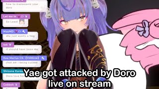 Yae got attacked by Doro live on stream [upl. by Ynelram814]