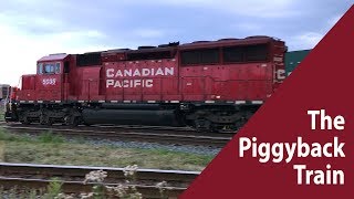 The Piggyback Train in West Toronto  Railfanning in HD [upl. by Eiduj]