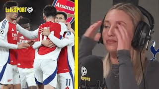 I CANT BELIEVE SHAKHTAR HAVENT SCORED 🤬 Abbi Summers REACTS To Arsenals Champions League Win😭 [upl. by O'Donoghue]