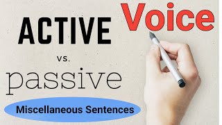 Passive Voice  Miscellaneous Sentences l active and passive voice dgycmacademy upboardexams [upl. by Ised]