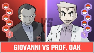 Kanto Pokemon Battle Giovanni vs Professor Oak [upl. by Cyrillus]