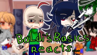 Baldis Basics REACT to Fundamental Paper Education gacha club [upl. by Nylauqcaj]