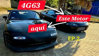 4g63 swapped Miata EP2 Fabricación de soportes [upl. by Tiraj]