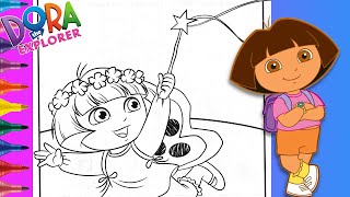 HOW TO COLOR DORA THE EXPLORER  DORA the Explorer Coloring Page  Dora Coloring Book Page  Color [upl. by Elmer]