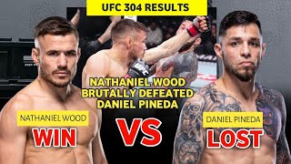 UFC 304 results Nathaniel Wood destroys Daniel Pinedas face earns unanimous decision victory [upl. by Dibru907]