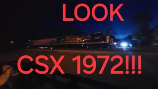 SEEN ON RAILWATCH CSX TRAIN WHITH KCS ACE AND CSX 1972 [upl. by Noimad]