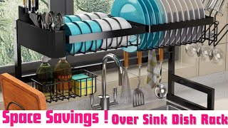 How easy to assemble Over Sink Dish Rack DIY womans can do kitchenspacesavers organization [upl. by Artiek]