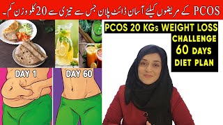 PCOS Diet For Weight Lose  Lose 20 KGs In 60 Days  2 Months Diet Plan  Dr Sadia Sheikh [upl. by Ogilvie]