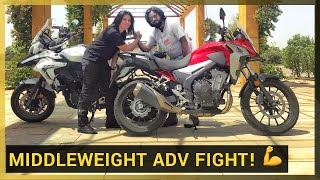 2021 Honda CB500X vs Benelli TRK 502 Comparison Review 500cc Middleweights Tested [upl. by Anaz943]