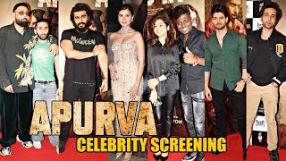 Celebrities At Apurva Movie Screening  Tara Sutaria Arjun Kapoor Orry Badshah Atlee Wife [upl. by Middlesworth]