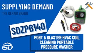 Supplying Demand ZPB140 Port A Blaster HVAC Coil Cleaning Portable Pressure Washer Demonstration [upl. by Illib]