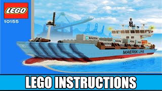 LEGO Instructions  Advanced models  Maersk  10155  Maersk Line Container Ship [upl. by Relyhs]