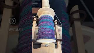 Spinning Merino bubblegum wool on Kromski wheel [upl. by Satsok188]