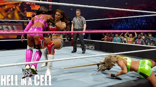 Layla vs Kaitlyn vs Eve Torres WWE HIAC 2012  WWE 2K23 [upl. by Dhiren]