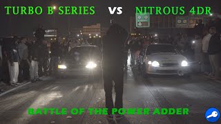 TURBO B SERIES EG VS NITROUS K SERIES EK 4DR 2K POT [upl. by Brandais]