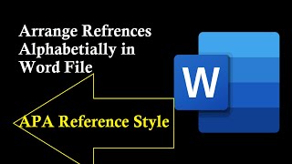 How to Alphabetize References in APA format  Alphabetizing References in Word [upl. by Adnohser]