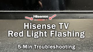 Hisense TV Red Light Flashing  Blinks 2 3 6 Times  5Min Troubleshooting [upl. by Oren934]