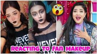 Reacting to My FAN Makeups  Part2 😍 Gone too Cute  Nilanjana Dhar [upl. by Charis350]