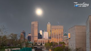 Solar Eclipse 2024  Total Eclipse Crossing Over Indianapolis Indiana [upl. by Melisse]